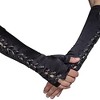 Skeleteen Girls Fingerless Lace-up Gloves - Black - 3 of 3