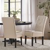 Set of 2 Upholstered Dining Chair with Fabric and Wood-Christopher Knight Home - 3 of 4