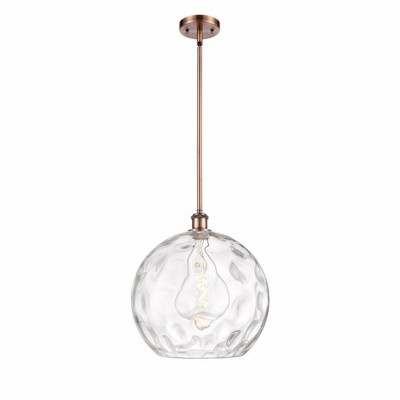 Athens Water Glass - 1 Light Pendant In Industrial Style-14.88 Inches Tall and 13.75 Inches Wide