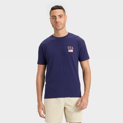 Men's USA T-Shirt - Goodfellow & Co™ Navy Blue