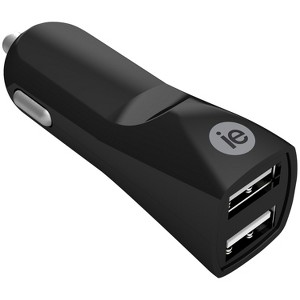 iEssentials® 3.4-Amp Dual USB Car Charger in Black - 1 of 1