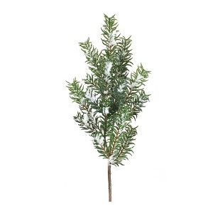 Christmas Snow Pine Spray Set of 6 Plastic 30" Height Holiday Stems by Melrose - 1 of 3