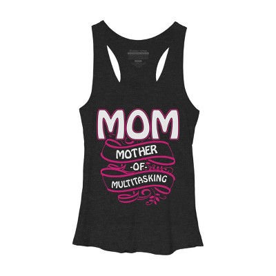 Women's Design By Humans Mom Mother of Multitasking Banner By WonderfulDream Racerback Tank Top
