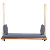 YOOCOZZ Wooden Patio Hanging Porch Swing Bench with 10.8Ft Hemp Ropes, Cushion and Pillows - 3 of 4