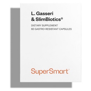 SuperSmart L. Gasseri & SlimBiotics - Probiotic with Lactobacillus Gasseri & SlimBiotics | Non-GMO & Gluten-Free - 60 Gastro-Resistant Capsules - 1 of 1