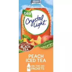 Crystal Light On The Go Peach Iced Tea Drink Mix - 10pk/0.07oz