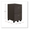 Alera Alera Valencia Series Mobile Pedestal, Left or Right, 2 Legal/Letter-Size File Drawers, Espresso, 15.38" x 20" x 26.63" - 2 of 4