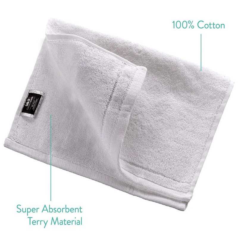 Creative Scents Fingertip Terry Towels Set of 4 - White, 2 of 8