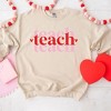 Simply Sage Market Women's Graphic Sweatshirt Teach Stacked With Hearts - 3 of 3