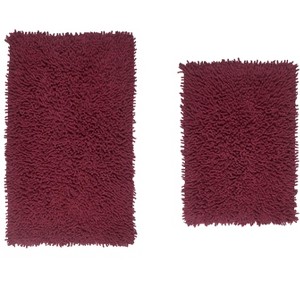 Fantasia Bath Rug Collection Cotton Shaggy Pattern Tufted Set of 2 Bath Rug Set - Home Weavers - 1 of 3