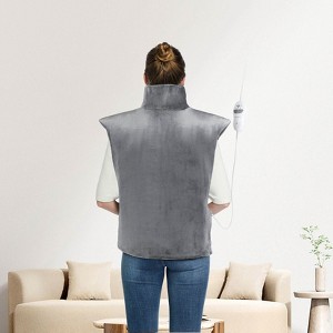 Heating Pad for Neck and Shoulders and Back,Vibrating Heating Pad for Back,Heating Pad with Massager, 24"×33",2 Heat Levels+4 Massage Modes - 1 of 4