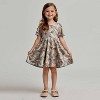 Mightly Toddler Fair Trade Organic Cotton Print Shorts Sleeve Twirl Dress - 2 of 3