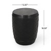 Kumasinova Contemporary Outdoor Side Table,Minimalist Accent End Table Lightweight Concrete Poolside Table for Porch,Garden&Yard,Decor Item,Black - 2 of 4