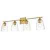 Elegant Lighting Harris 4 light Brass and Clear Bath Sconce - 3 of 4