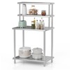 COZONY Stainless Steel Work Table with Overshelves, Heavy Duty Prep Table Kitchen Countertop with Adjustable Storage - 2 of 4