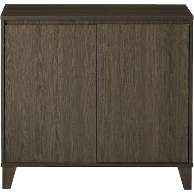 Gray Oak 2-Door Contemporary Office Storage Cabinet