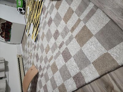 5'x7' Checkered Woven Flatweave Area Rug White - Threshold™ : Target