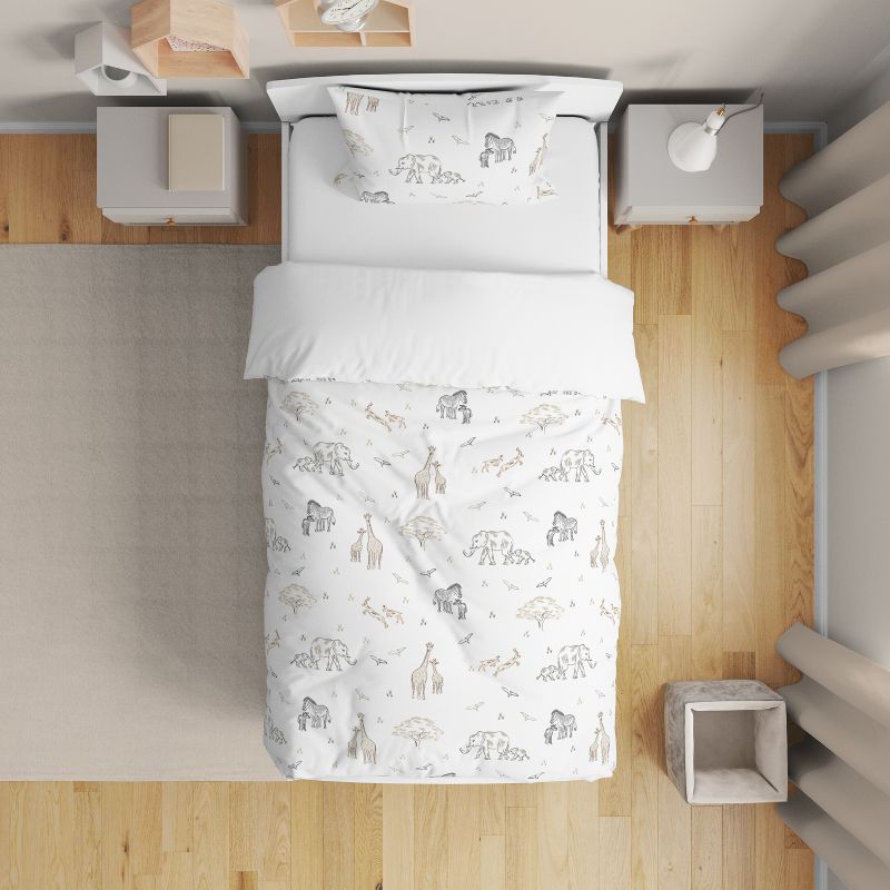 Sweet Jojo Designs Gender Neutral Unisex Toddler Bedding Set Serengeti Animals Multicolor 5pc, 2 of 7