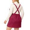 Agnes Orinda Women Plus Size Casual Overall Dress Strap Button Front Suspender Skirt - 4 of 4