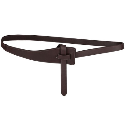 INSPIRE CHIC Women's Faux Leather Tie a Knot No Buckle Belts