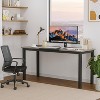 Nasitip 63" Rectangle Dining Table for 2–6, Modern Farmhouse Table with Metal Legs, Black & Vintage Finish for Kitchen or Dining Room - 2 of 4