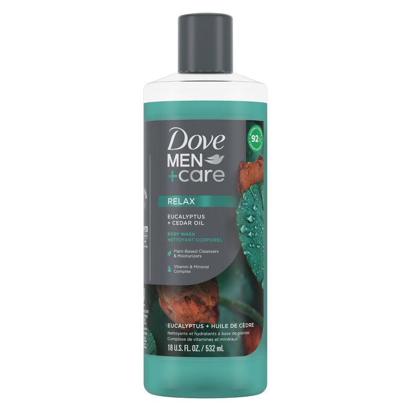 Dove Men+Care Relaxing Eucalyptus + Cedar Hydrating Body Wash Soap - 18 fl oz, 3 of 8