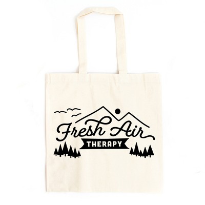 City Creek Prints Fresh Air Therapy Canvas Tote Bag - 15x16 - Natural