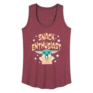 Women's - Star Wars - The Mandalorian Snack Enthusiast Grogu Graphic Racerback Tank - 1 of 4