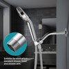 Cobbe Shower Arm with Flange and Teflon Tape, 10-Inches Wall Mounted Shower Pipe Arm 304 Stainless Steel Extension for Fixed Shower Head, Chrome - 3 of 4