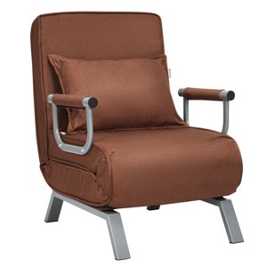 Tangkula Sofa Bed Folding Arm Chair Sleeper 5 Position Recliner Full Padded Lounger Couch - 1 of 4