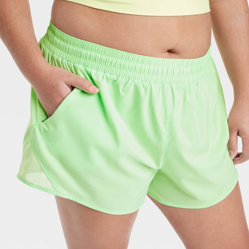 Women's Woven Mid-Rise Run Shorts 3" - All In Motion™, 3 of 4