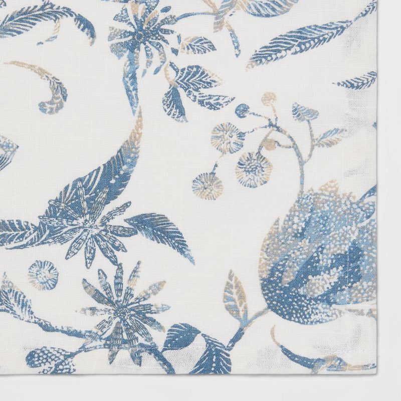 Cotton Floral Tablecloth Blue - Threshold™, 3 of 4