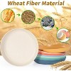 LunaLulinlk 8 PACK 9 Inches Lightweight Wheat Straw Plates, Lightweight Unbreakable Kitchen Plate Sets - 2 of 4