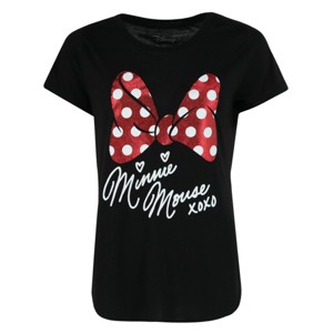 Jerry Leigh Women's Disney Minnie Mouse Glitter T-Shirt - 1 of 4