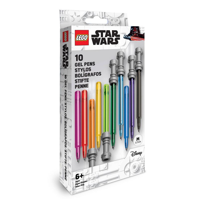 LEGO Star Wars 10pk Gel Pens Multicolored Lightsaber, 1 of 5