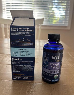 Mommy Bliss Organic Nighttime Cough Syrup and Mucus Relief Liquid