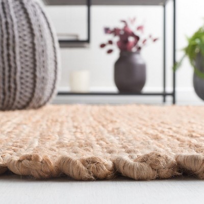 Natural Hand-Woven Jute and Sisal Rectangular Area Rug