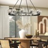 CityFurn 12-Light 48'' W Modern Large Wagon Wheel Chandelier with Clear Glass - 2 of 4