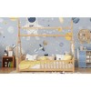 TUYOHW Twin Size Toddler Floor Bed with Fence and Roof for Kids,Modern House Montessori Bed with Light for Bedroom - 2 of 4