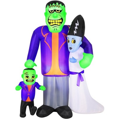 Occasions 7' INFLATABLE MONSTER FAMILY, 5 ft Tall, Multicolored