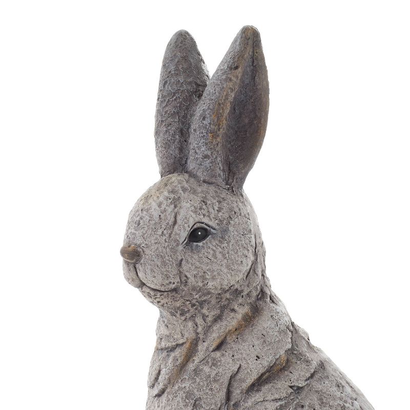 20&#34; x 11&#34; Magnesium Oxide Country Rabbit Garden Sculpture Gray - Olivia &#38; May, 5 of 9