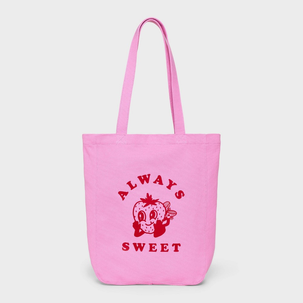 Photos - Travel Accessory Girls' Graphic Tote Bag 'Always Sweet' - art class™ Pink
