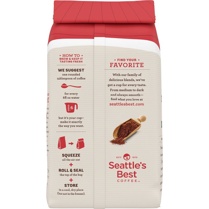 Seattle&#39;s Best Coffee 6th Avenue Bistro Fair Trade Organic Dark Roast Ground Coffee -12oz Bag, 4 of 7
