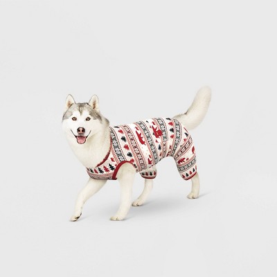 Holiday Fairisle Cotton Matching Family Dog and Cat Pajamas - Red - XS - Wondershop™