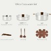 BRINJOY 10-Piece Stainless Steel Cookware Set with Removable Handles - Induction Compatible, Oven-Safe, Space-Saving Design for RV & Home Kitchens - 2 of 4