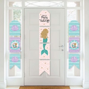 Big Dot of Happiness Let's Be Mermaids - Hanging Vertical Paper Door Banners - Baby Shower or Birthday Party Wall Decoration Kit - Indoor Door Decor - 1 of 4