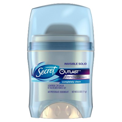 Secret Outlast Invisible Solid Completely Clean Antiperspirant and Deodorant - Trial Size - 0.5oz