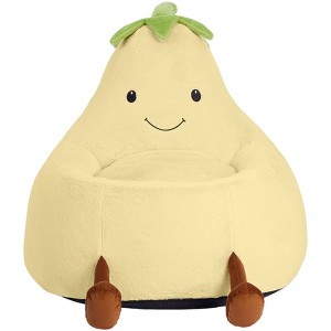 JIONJOY 31" Eggplant-Shaped Toddler Chair - Soft Plush Kids Sofa with Washable Cover, Ages 4-12 - 1 of 4
