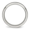 Black Bow Jewelry 6mm Stainless Steel Stone Finish Beveled Edge Standard Fit Band - 2 of 4