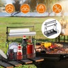 NewHome "Metal Grill Utensil Caddy with Paper Towel Holder, Outdoor Picnic, BBQ & Grilling Tools Organizer"Black - 2 of 4